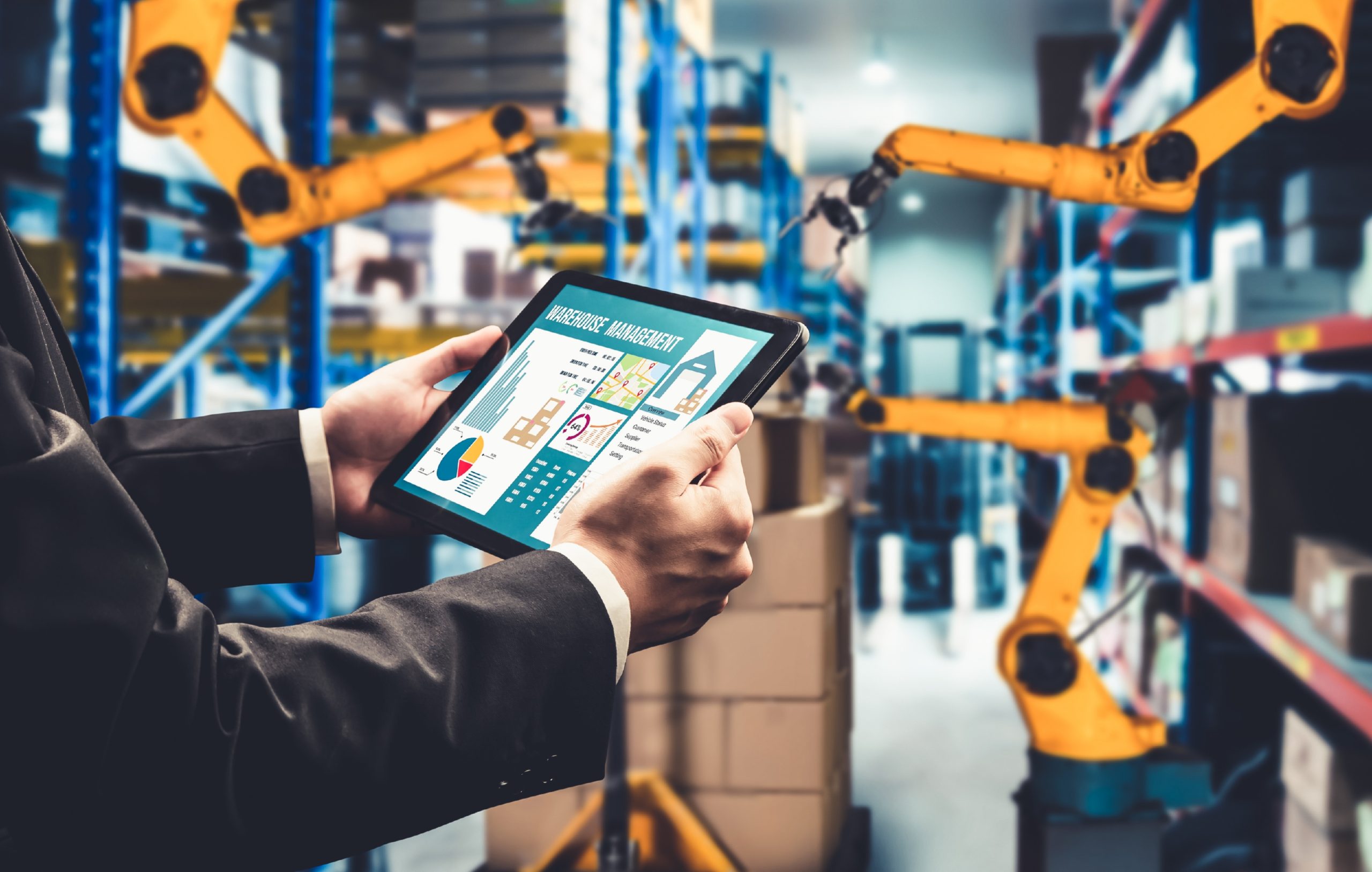 Smart robot arm systems for innovative warehouse and factory digital technology Smart robot arm systems for innovative warehouse and factory digital technology